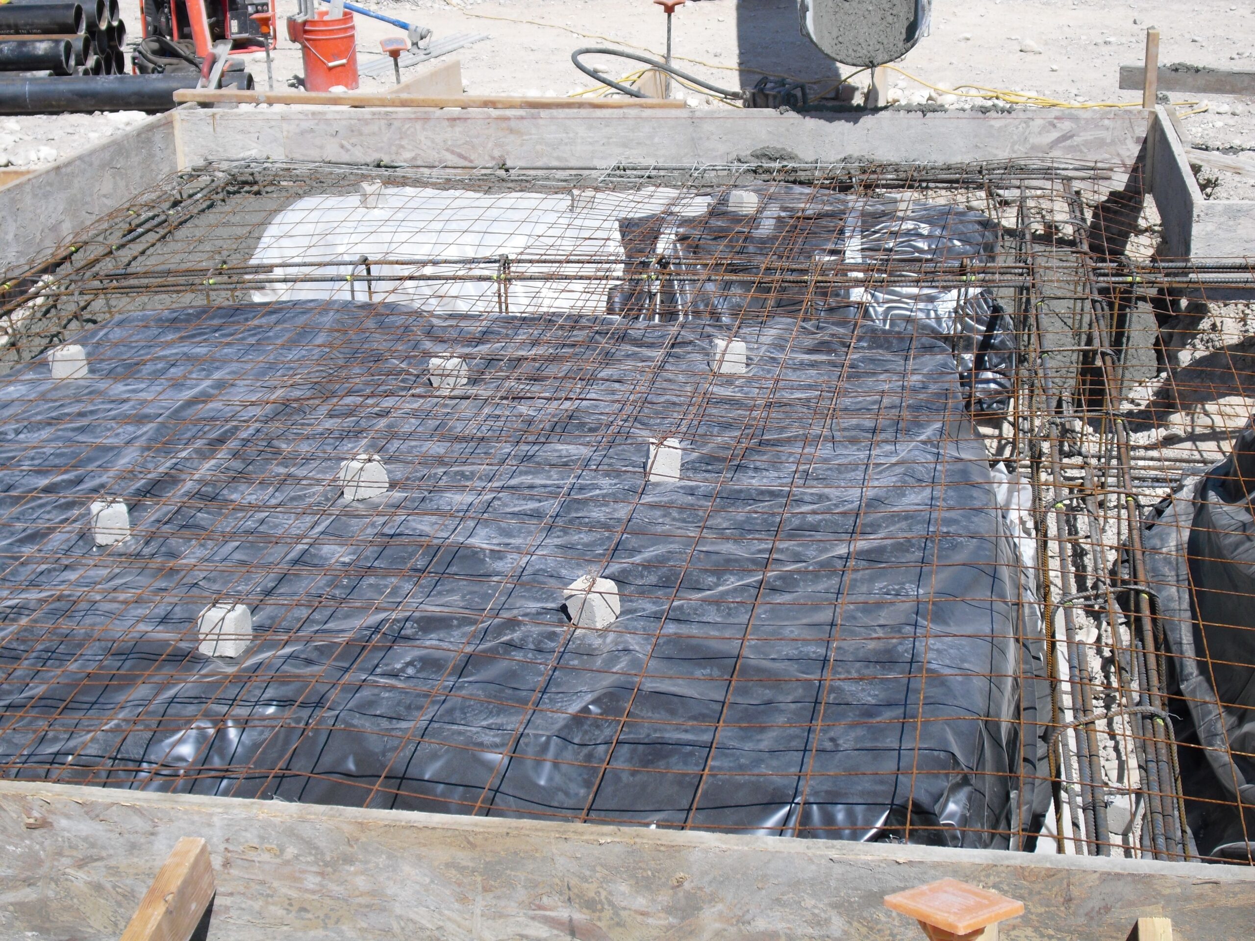 Commercial concrete slab pour by Dykman Construction