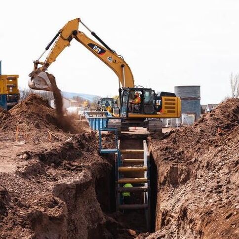 Commercial excavation for foundation work by Dykman Construction